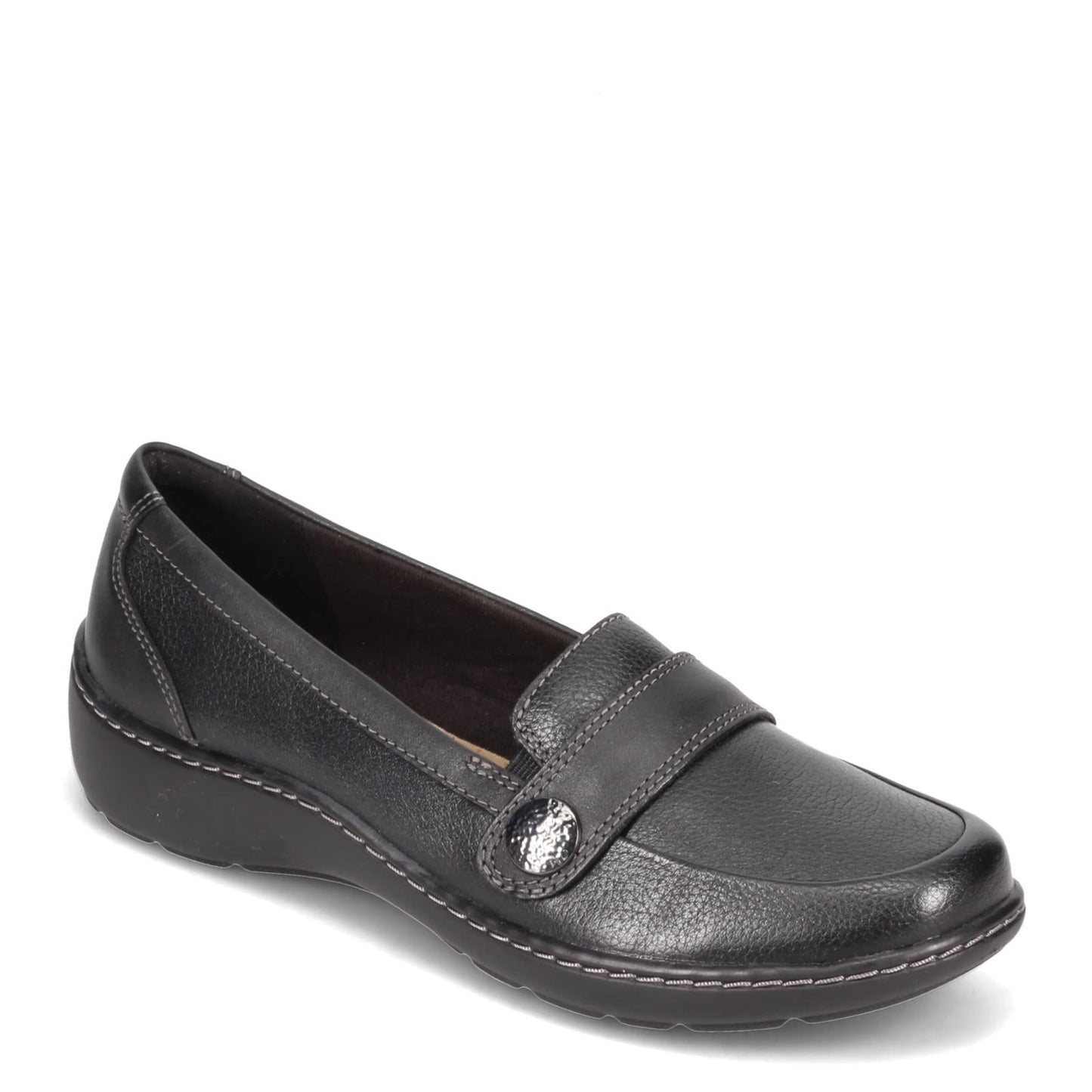 Clarks Women's Black Leather Cora Daisy Loafers