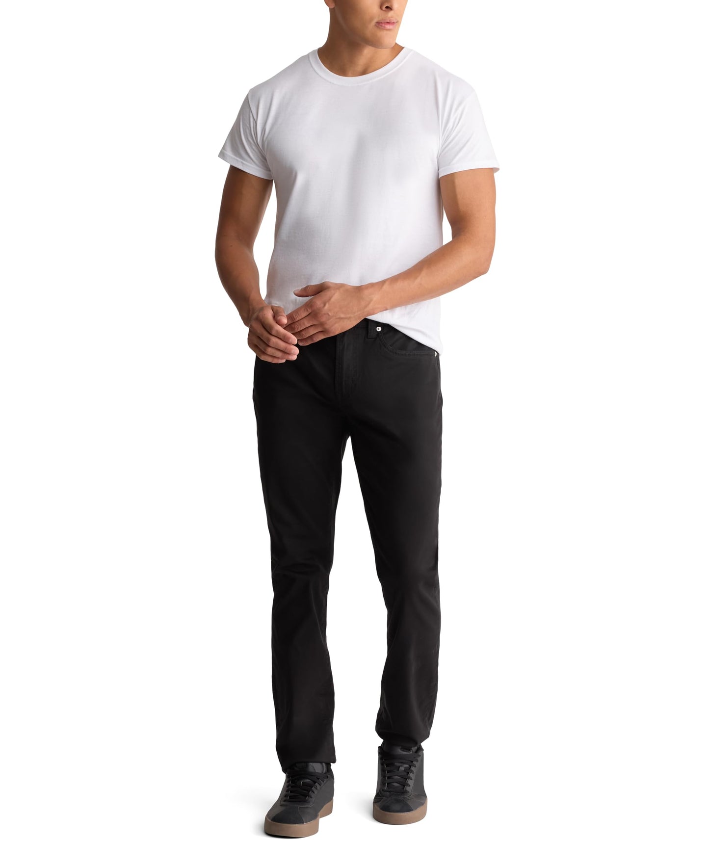 Buffalo David Bitton Men's Slim Black Sateen Pants