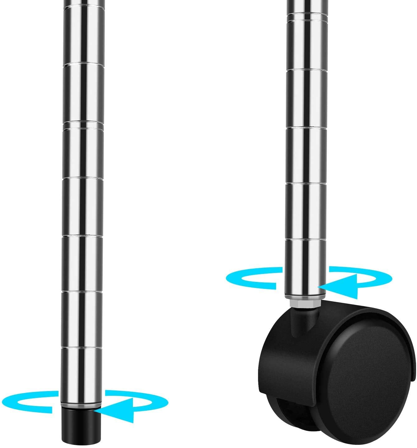 HealSmart Heavy Duty 5-Shelf Storage Unit with Wheels