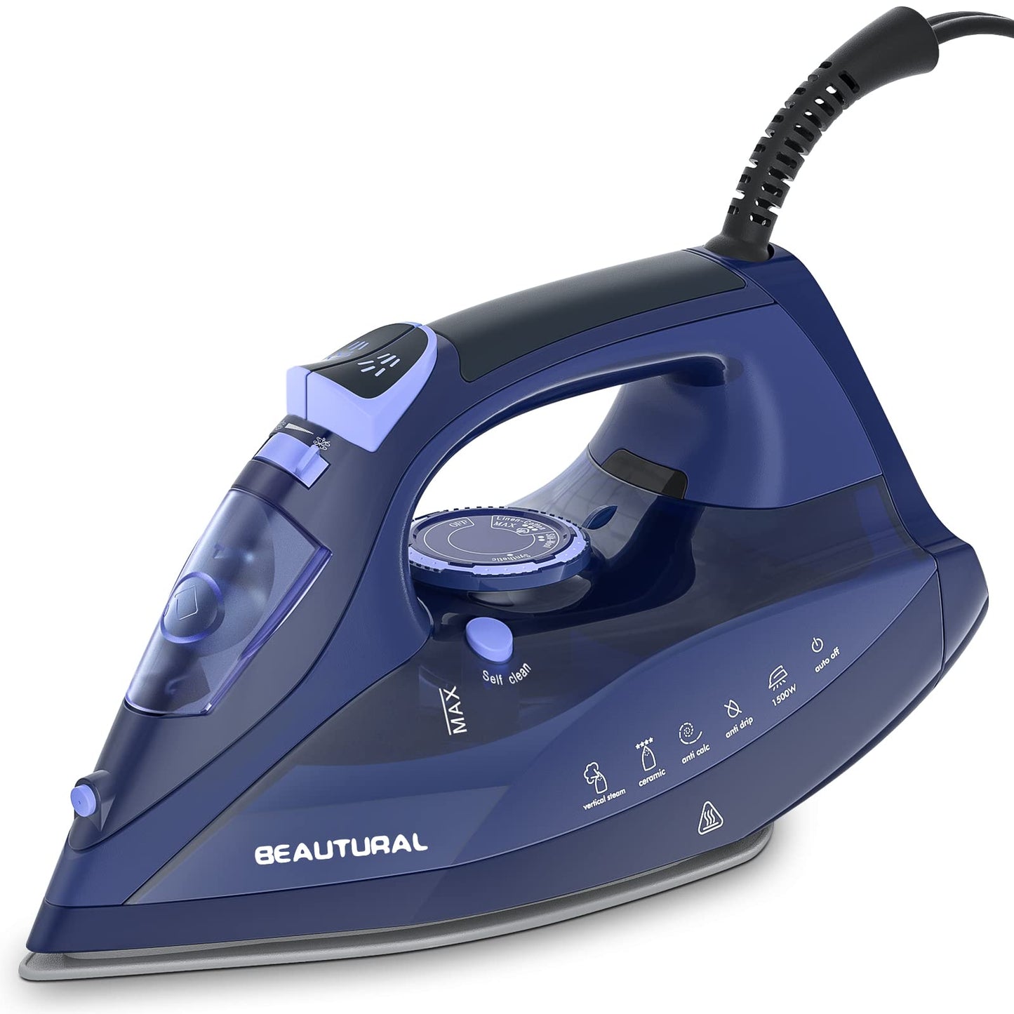 BEAUTURAL Ceramic Steam Iron with Precision Dial