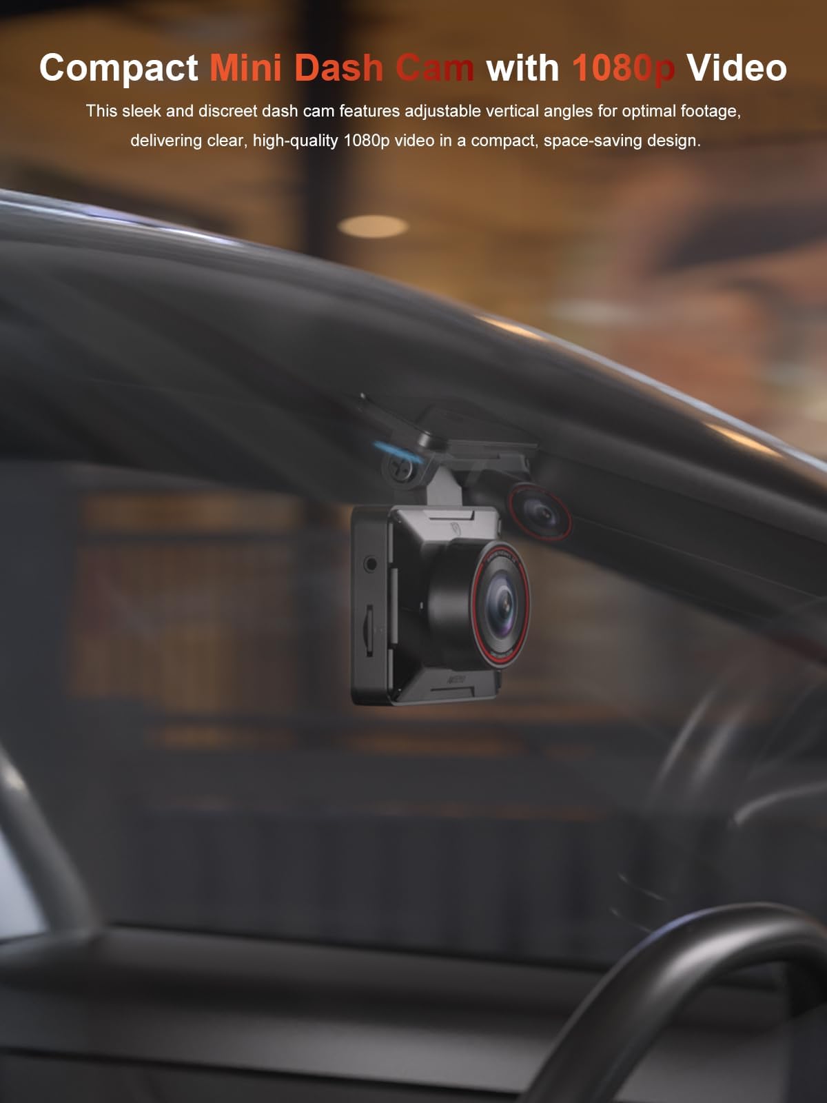1080P WiFi Dash Cam with Night Vision