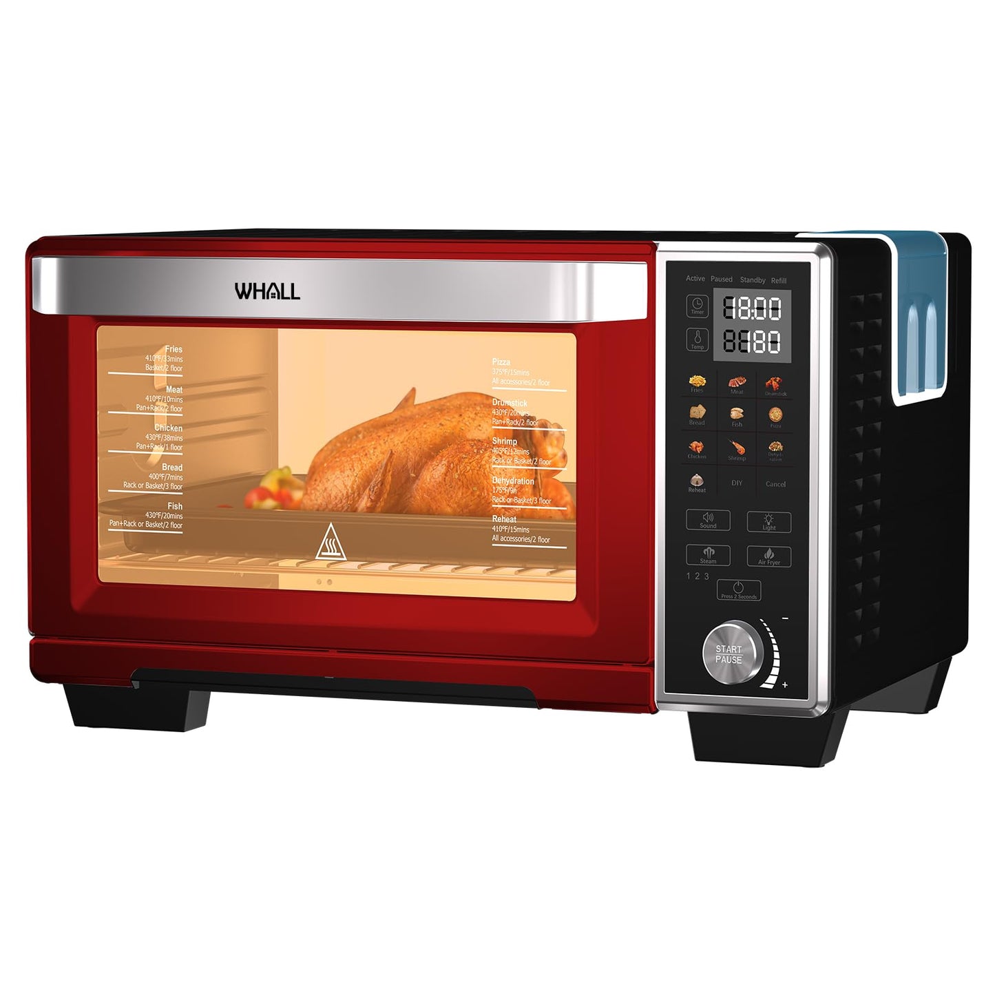 UPDATE: DEAD ❗ WHALL Toaster Oven Air Fryer, Max XL Large 30-Quart Smart Oven,11 function Toaster Oven Countertop with Steam Function,12-inch Pizza/1700W