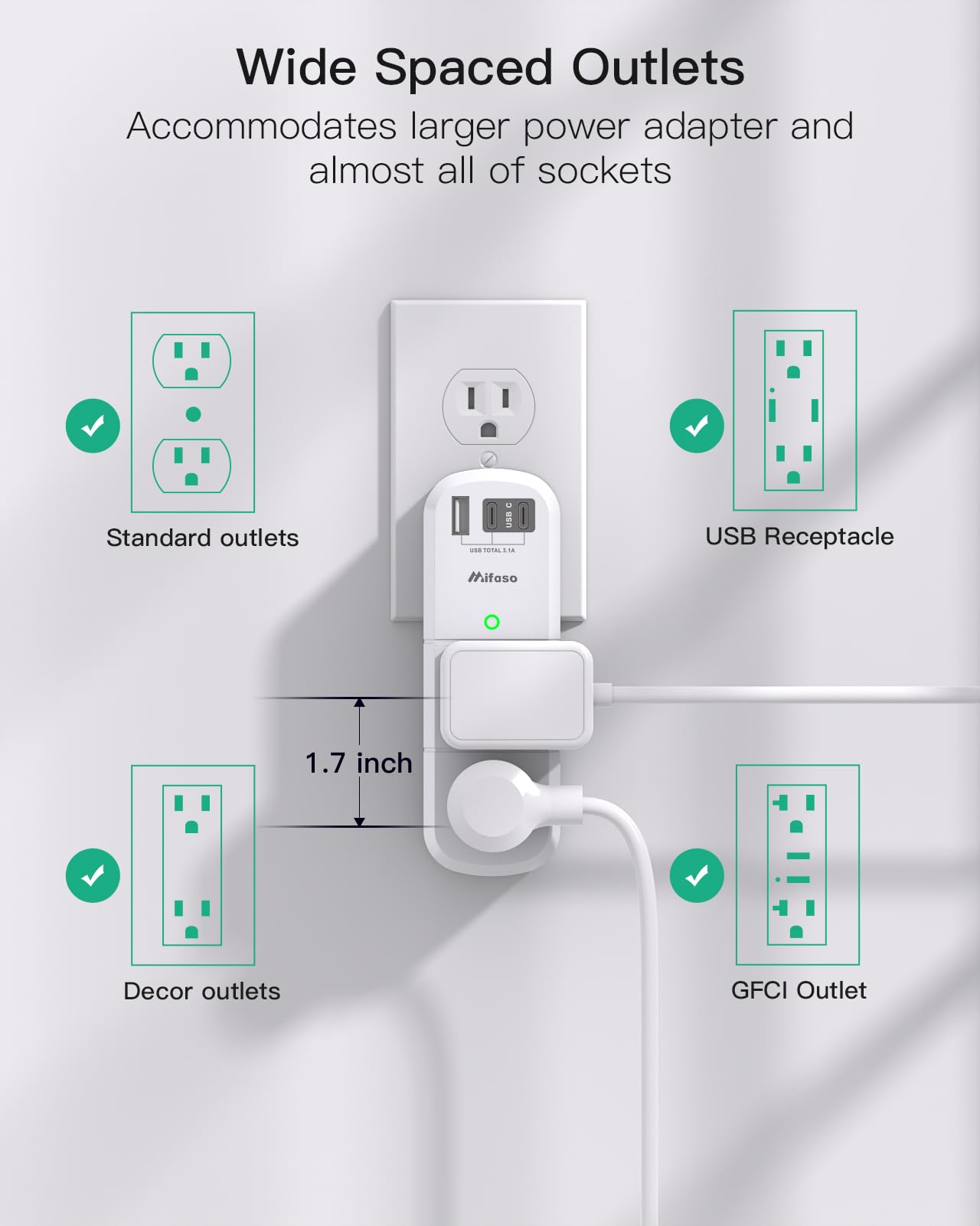 Cruise Outlet Extender with USB Charging Ports