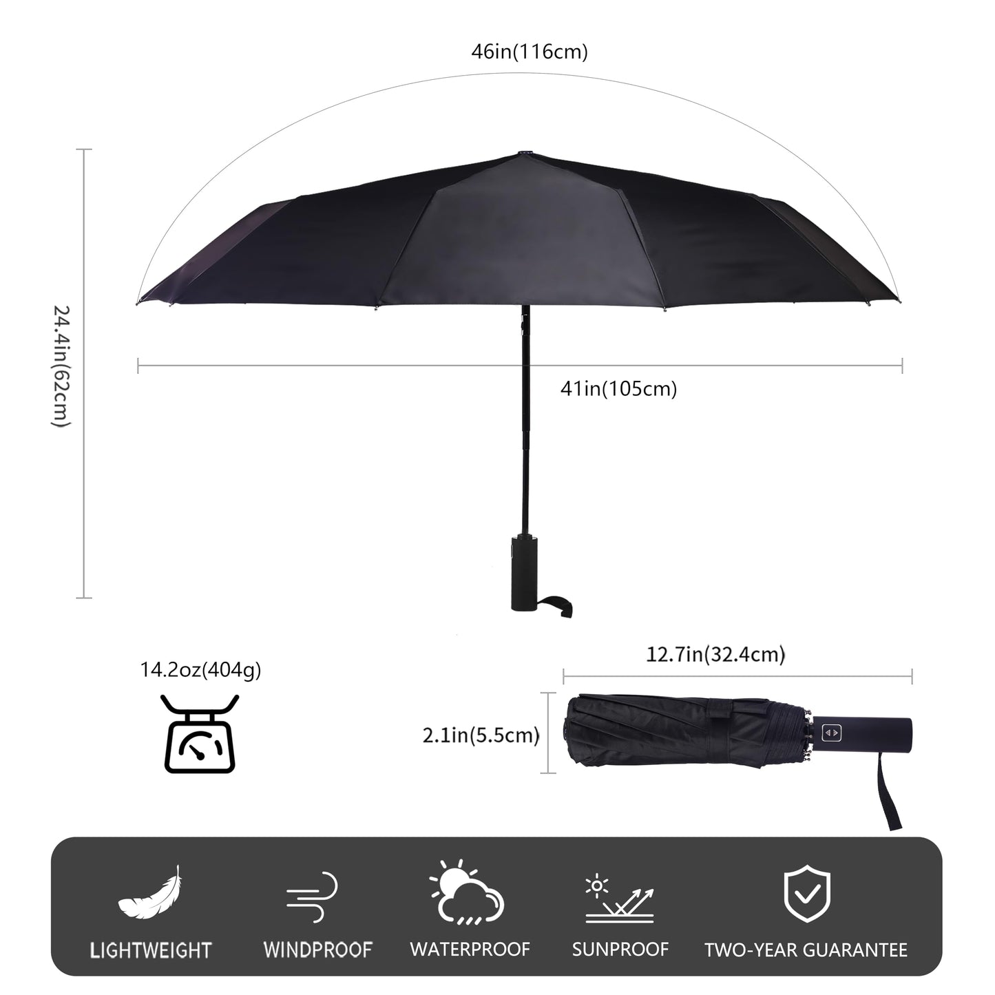 Compact Travel Umbrella - Windproof and Automatic
