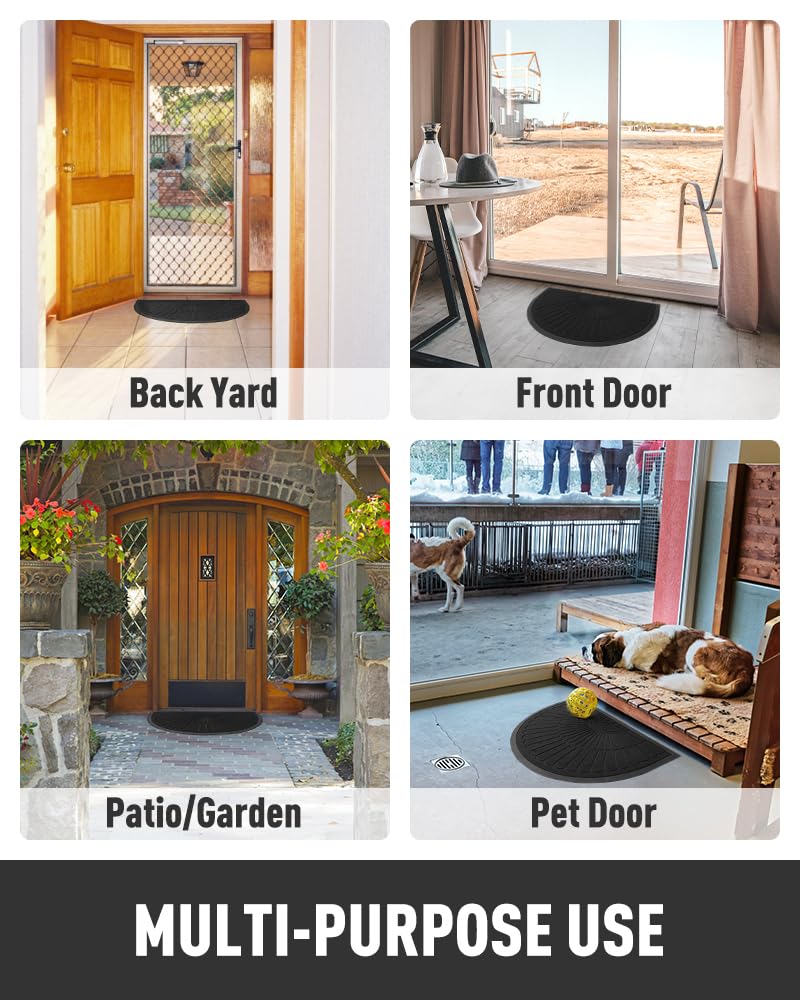 Durable Non-Slip Outdoor Entrance Doormat 17"x30"