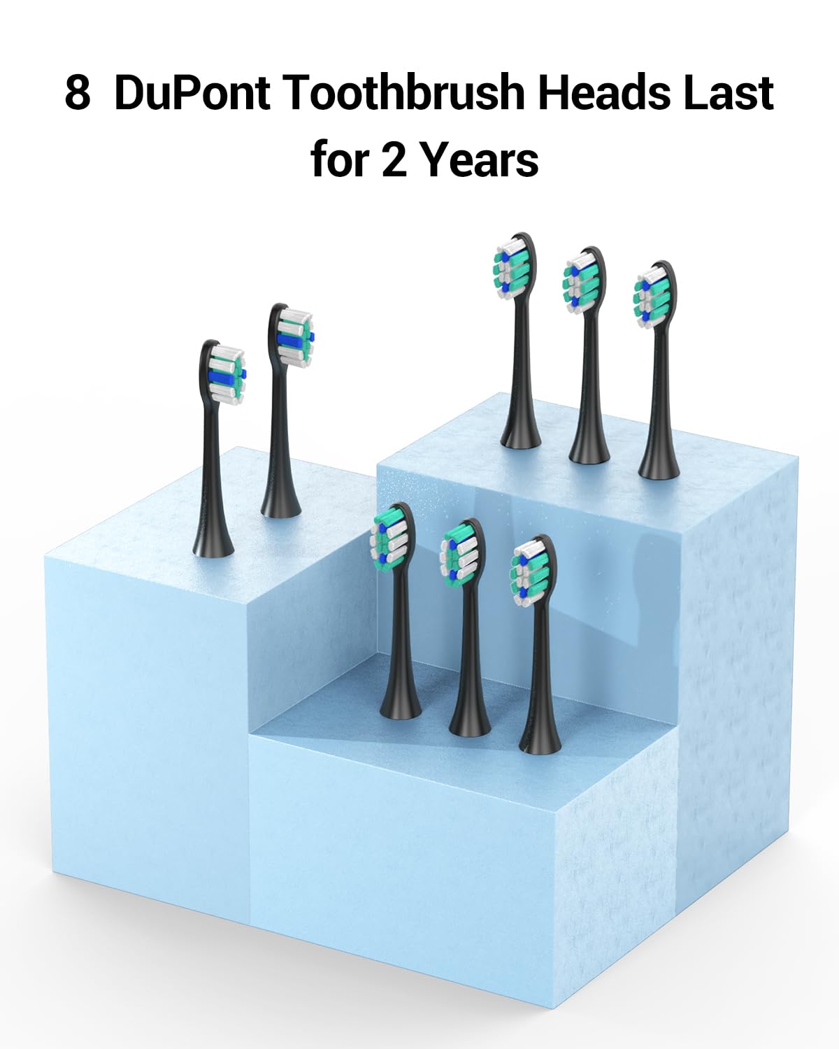 Electric Toothbrush with 8 Heads and Travel Case