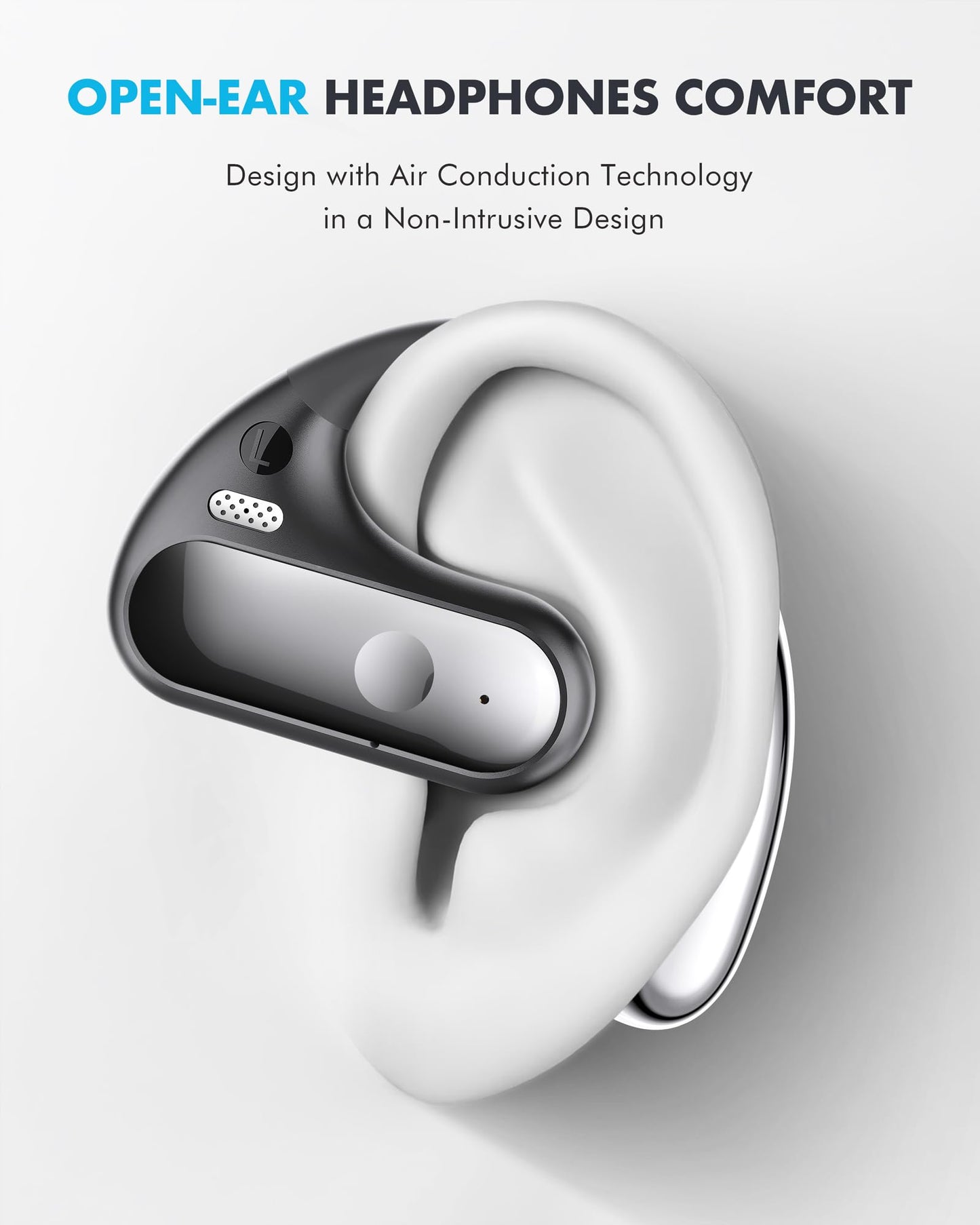 Open Ear Bluetooth Headphones with 40H Playtime