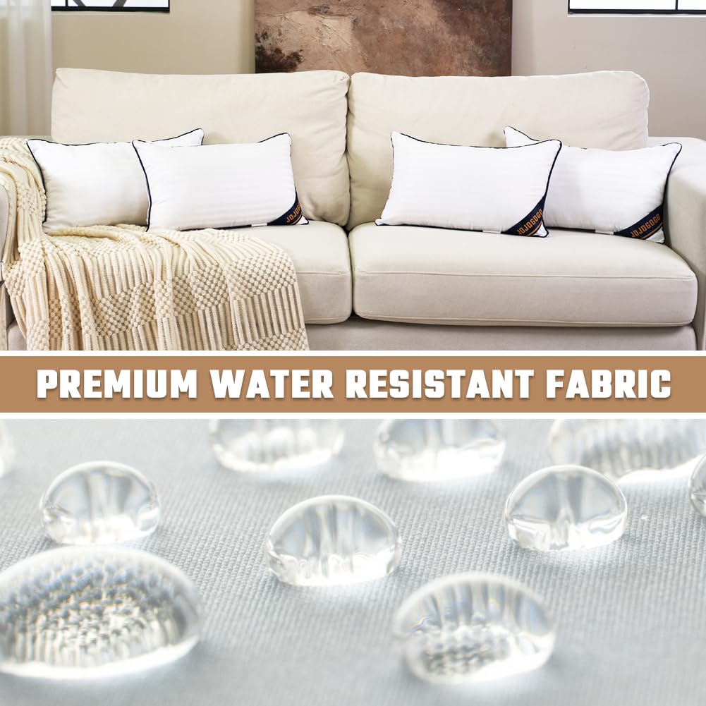 Set of 4 Waterproof Lumbar Pillow Inserts