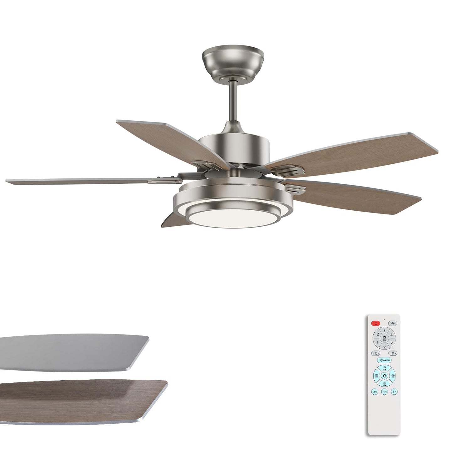 42 Inch Ceiling Fan with Lights and Remote