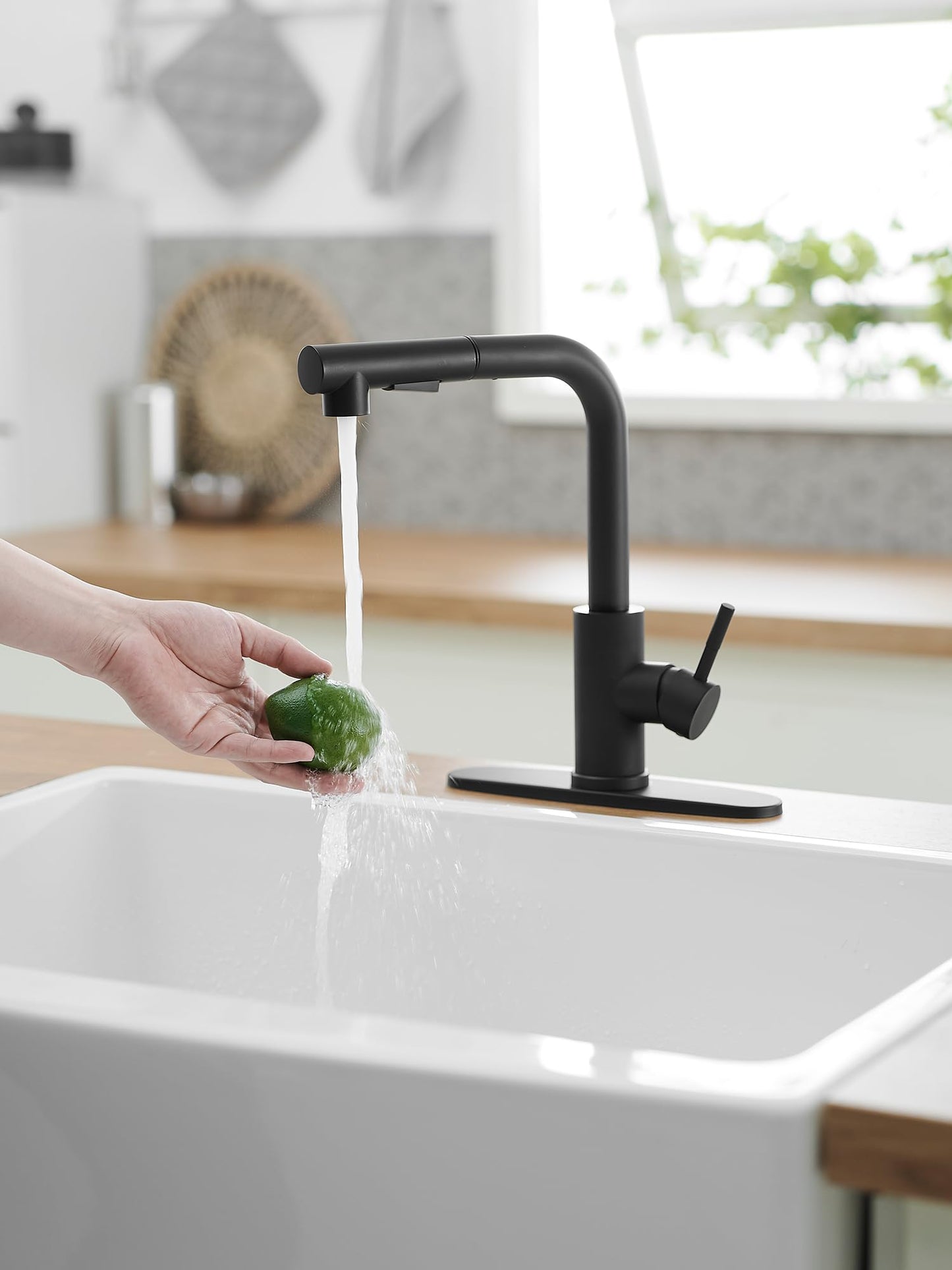 JOOM Black Pull Down Kitchen Faucet with Sprayer