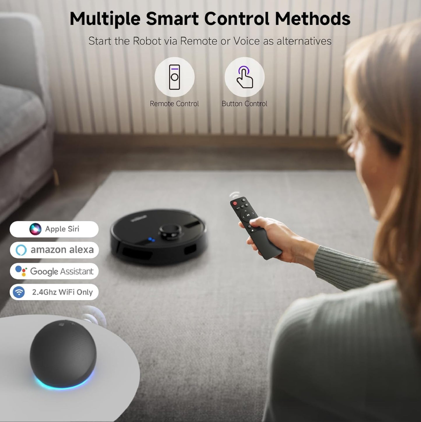 MONSGA Robot Vacuum And Mop with Self-Emptying Station