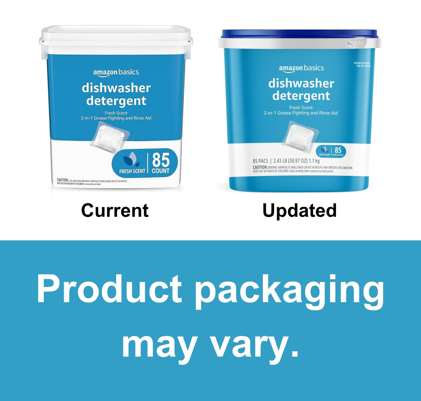 85 Count Amazon Basics Dishwasher Detergent Pacs