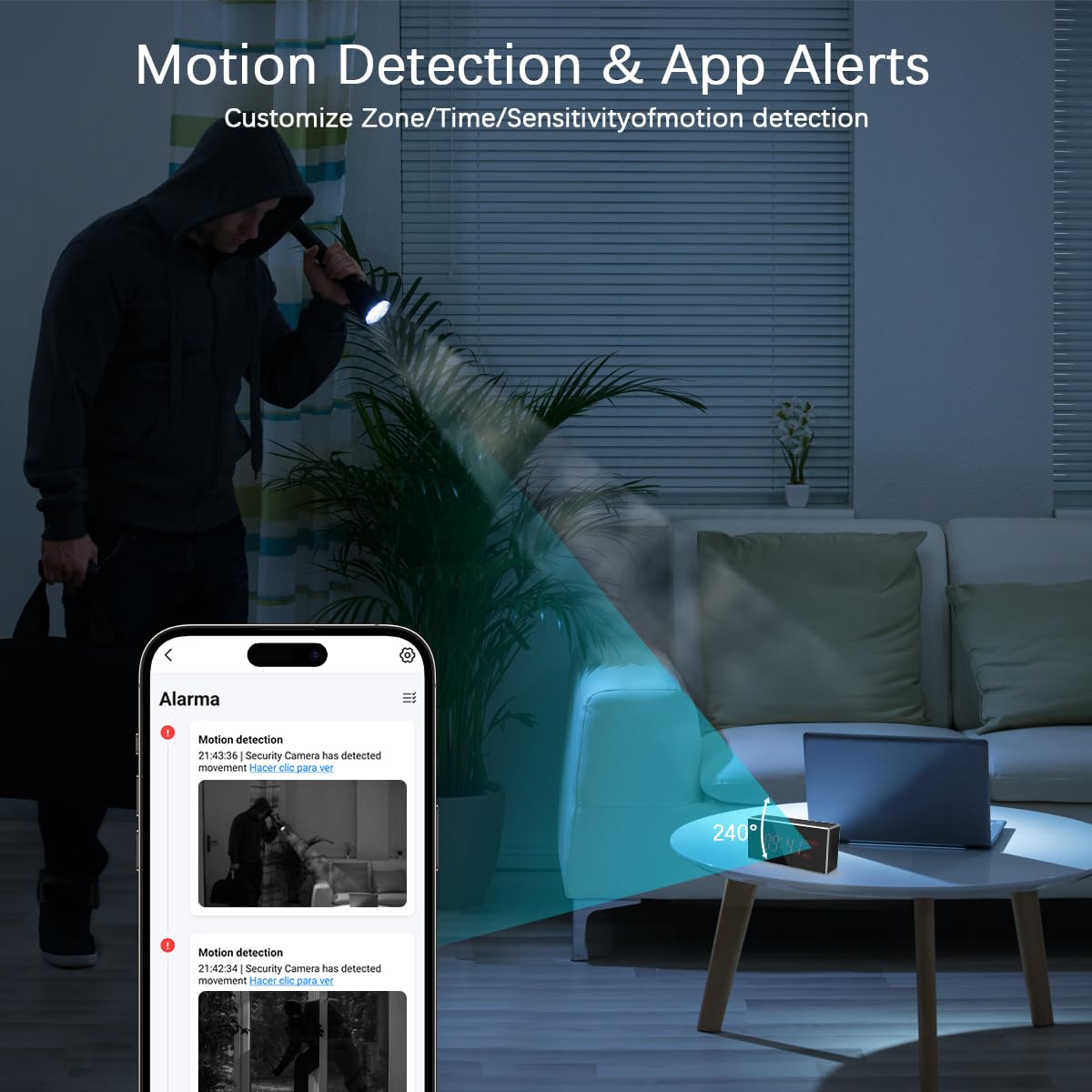 1080P Indoor Security Camera with Motion Detection