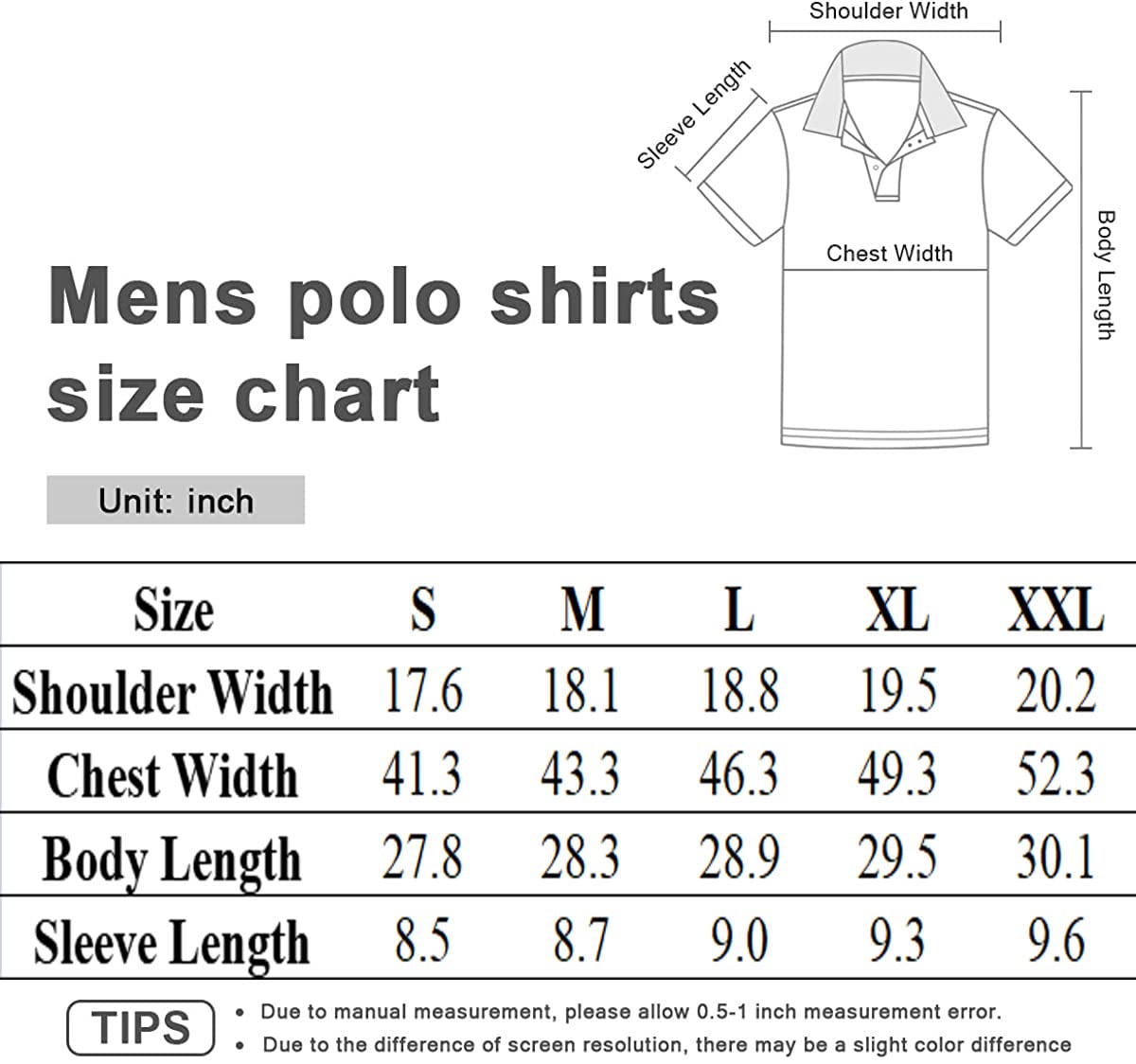 COOFANDY Mens Athletic Polo Shirts Performance Golf Shirts for Men Big and Tall, White, Large