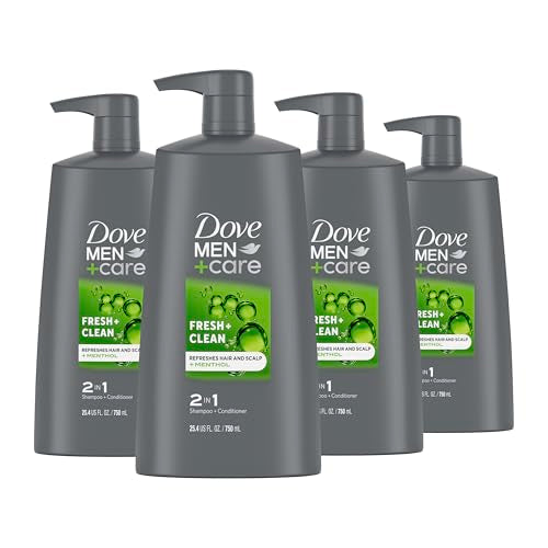 4 Pack Dove Men+Care 2-in-1 Shampoo Conditioner 25.4oz