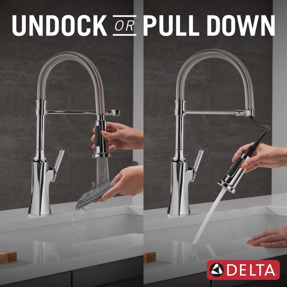 Delta Chrome Pull Down Kitchen Faucet with Sprayer