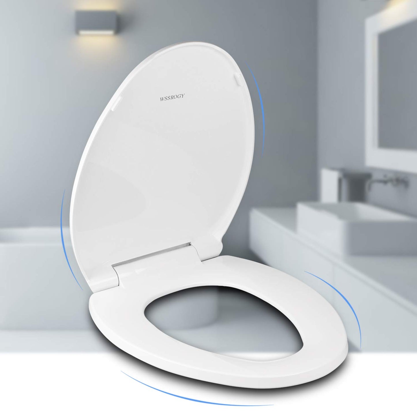Elongated Soft Close Toilet Seat, Easy Install