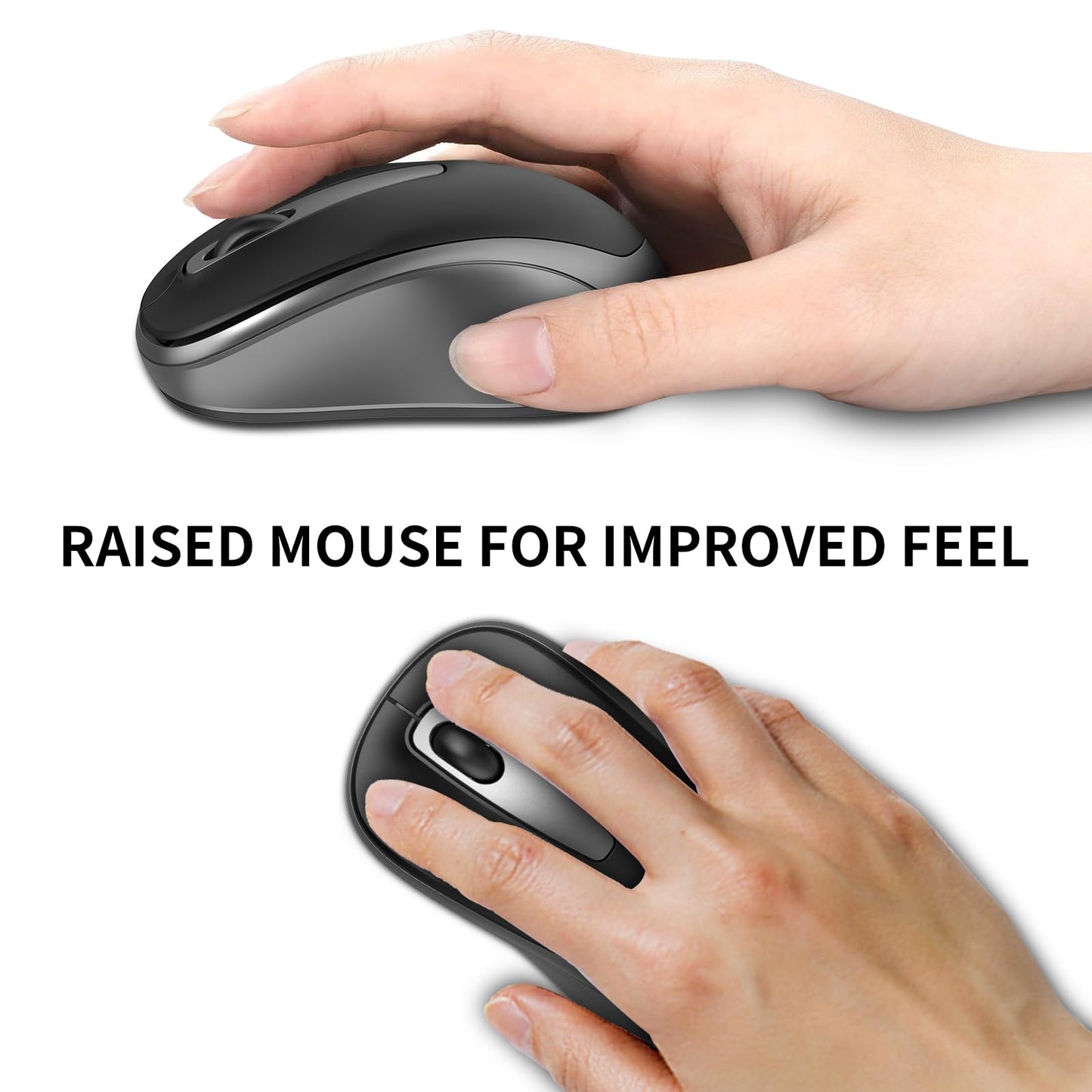 Wireless Noiseless Mouse for PC & Laptop
