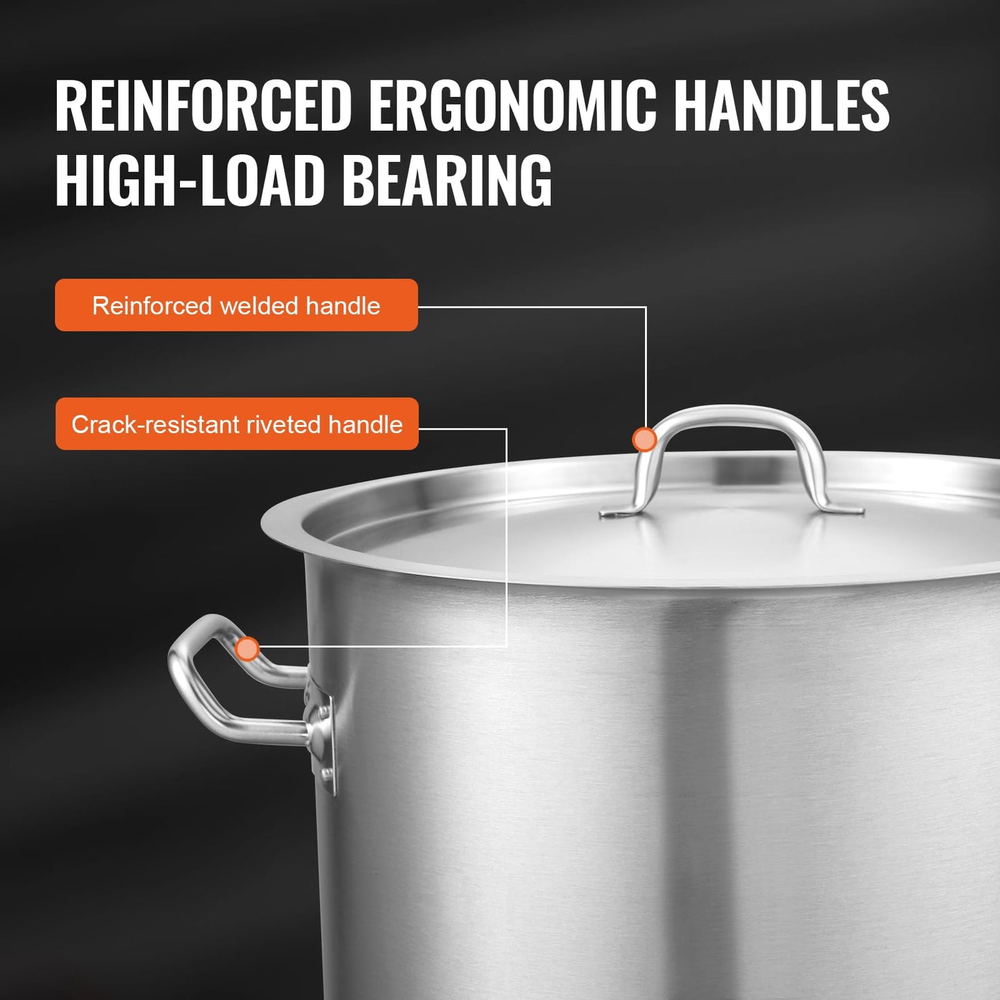 42QT VEVOR Stainless Steel Stockpot for Cooking