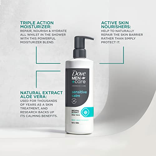 UPDATE: DEAD ❗ DOVE MEN + CARE Advanced Care Face + Body Cleanser Sensitive Calm 3 Count for Sensitive Skin Body Wash with Natural Extract Aloe Vera 16.9 oz