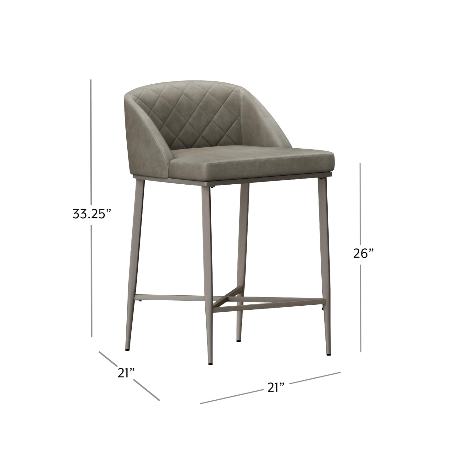 Hillsdale Phoenix Gray Counter Height Stools - Set of 2