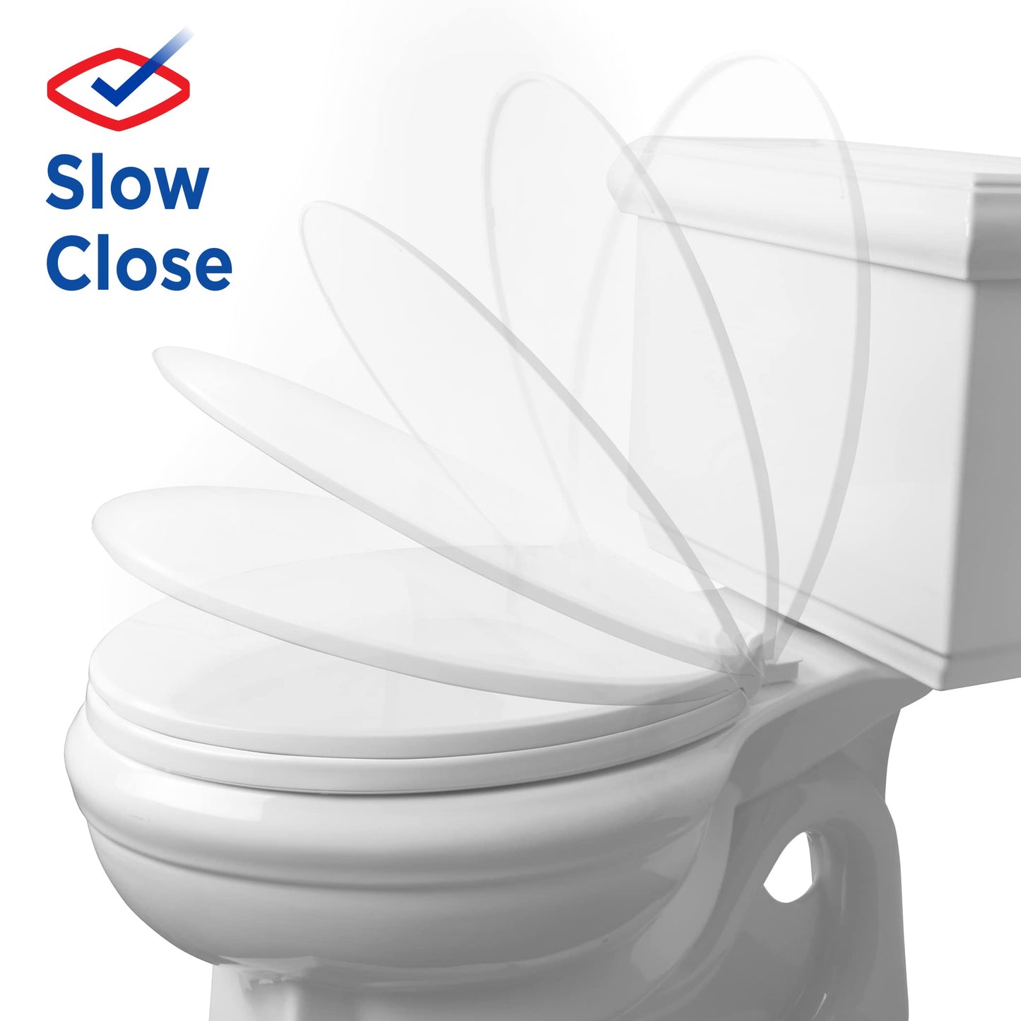 Clorox Round Scented Plastic Toilet Seat with Easy-Off Hinges