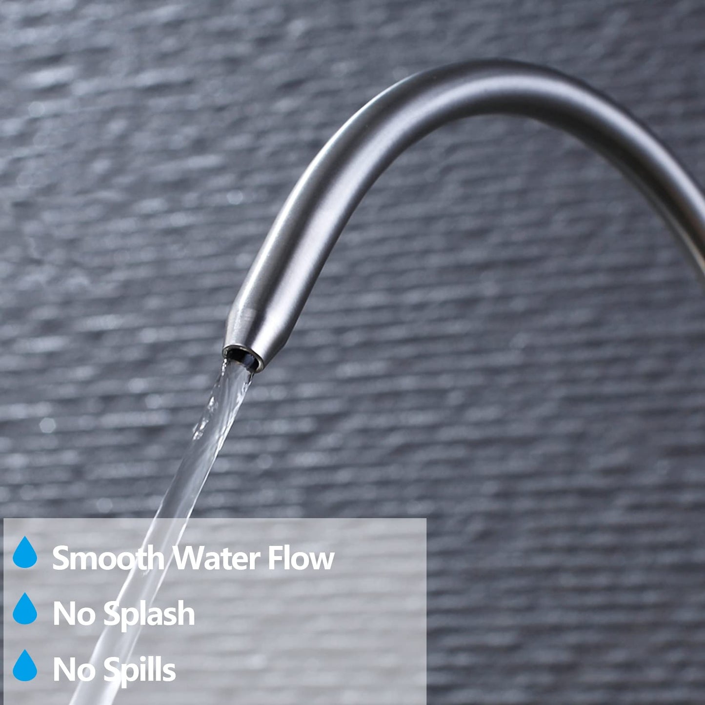 Drinking Water Filter Faucet, Kitchen Stainless Steel Water Purifier Faucet for Reverse Osmosis Water Filtration System, Non-Air Gap, Lead-Free, Brushed Nickel