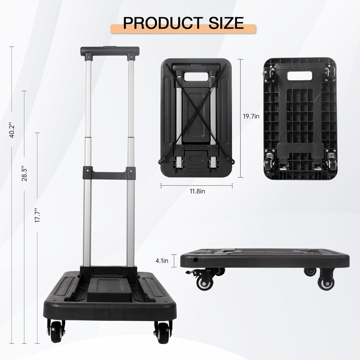 Heavy Duty Folding Hand Truck with Wheels
