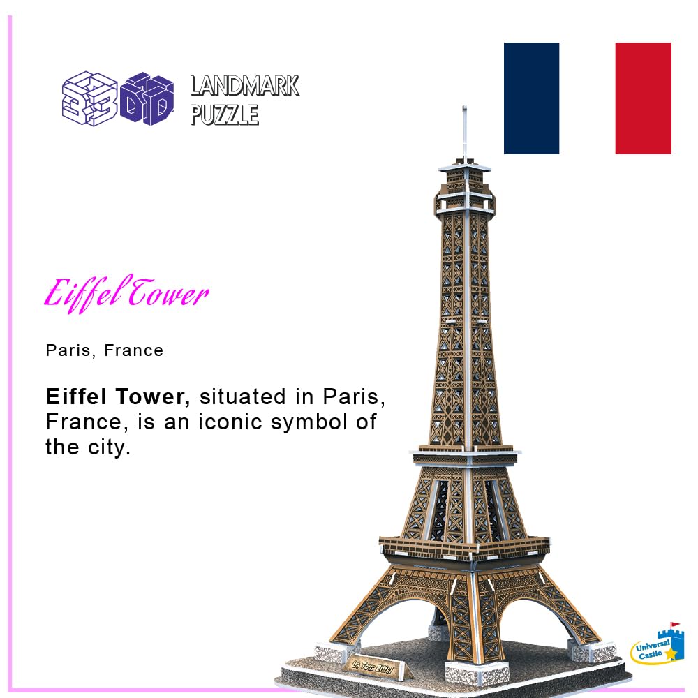 Eiffel Tower 3D Puzzle Model Kit for Adults