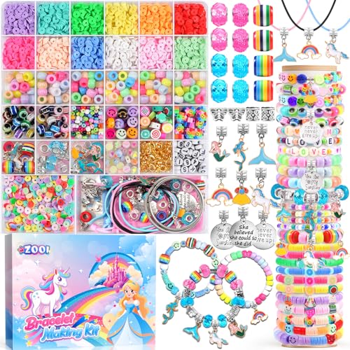 2400 Pieces ZOOI Charm Bracelet Making Kit for Kids