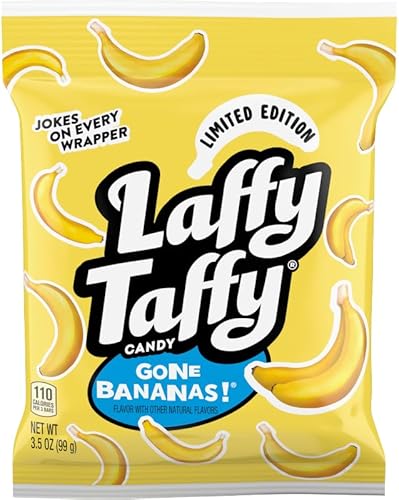 Laffy Taffy Banana Mini Bar Candy Bag 3.5 oz