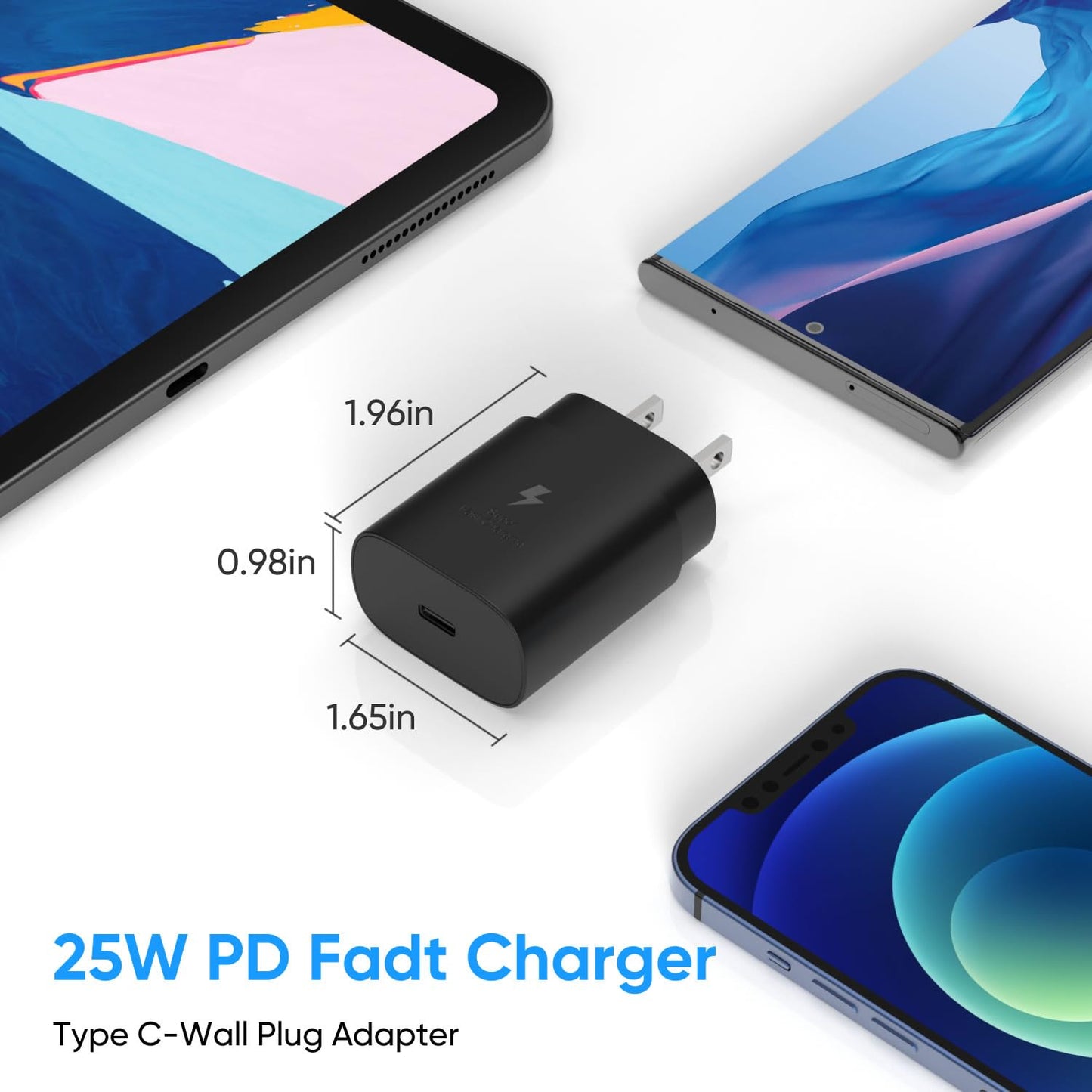 2 Pack USB C Fast Charger Adapter