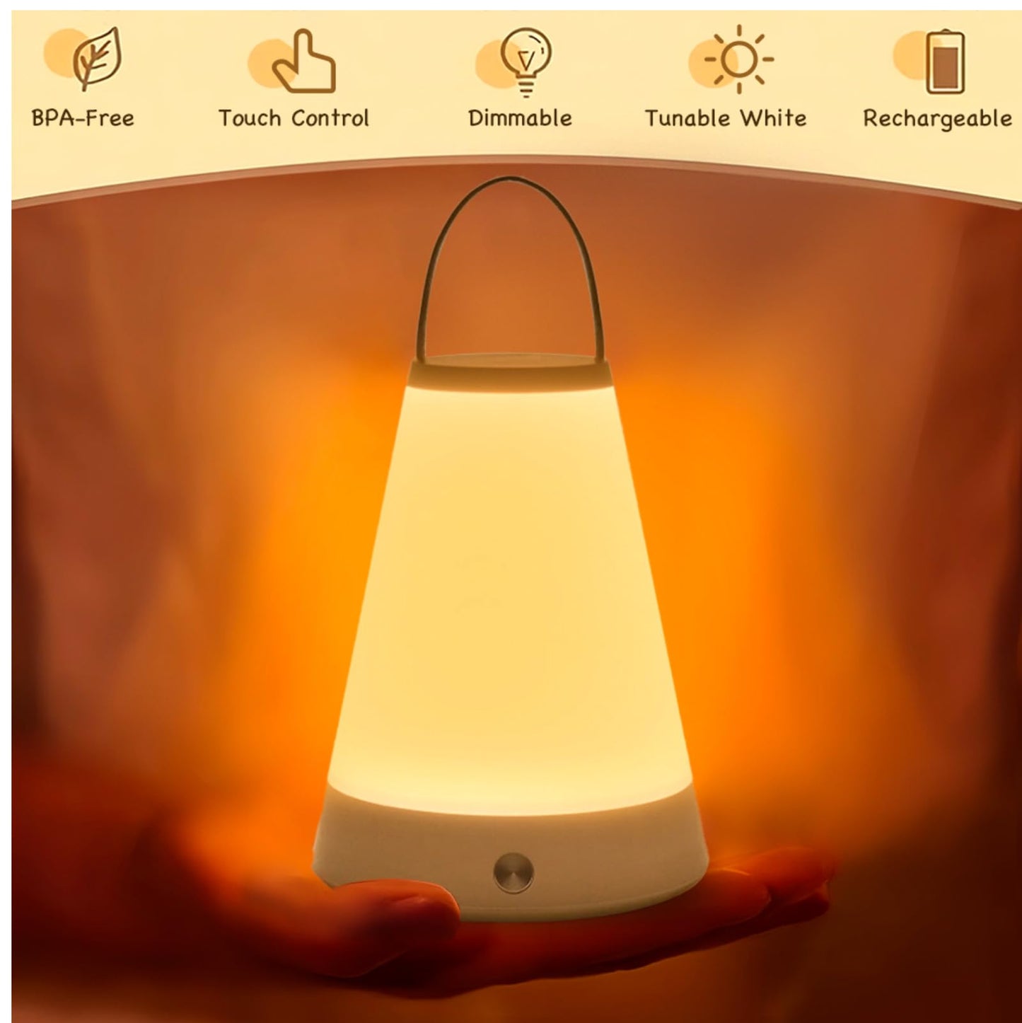Dimmable Touch Night Light Lamp for Bedside