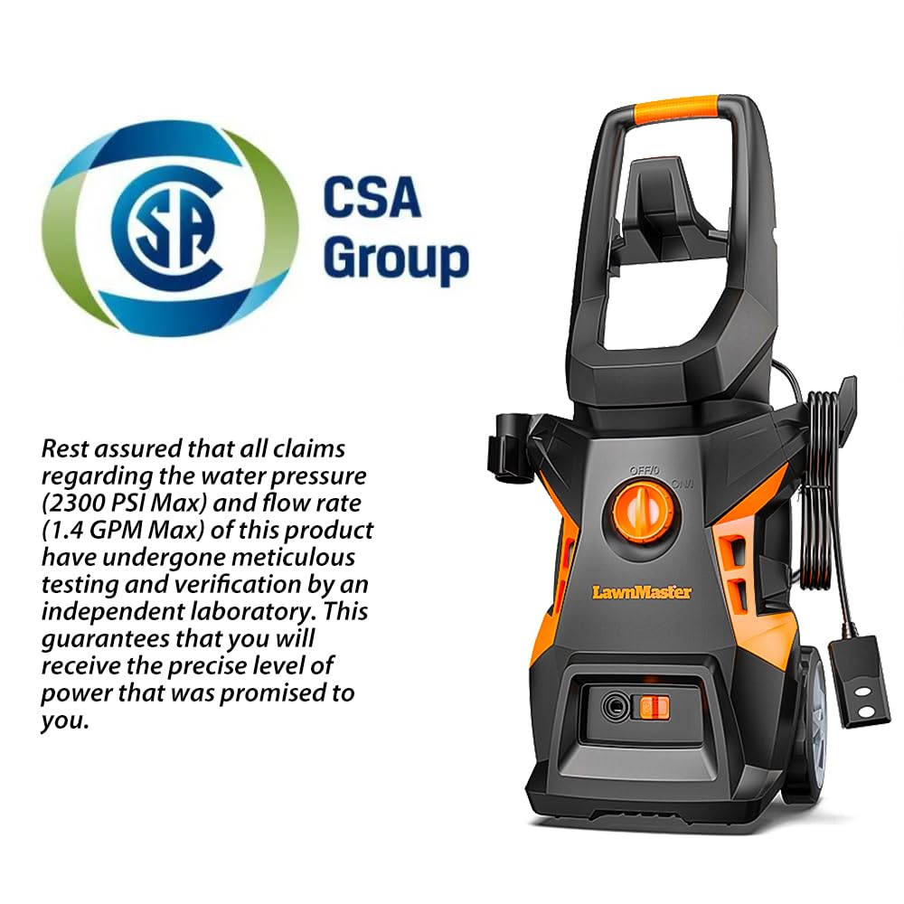 LawnMaster Electric Pressure Washer 1.4 GPM
