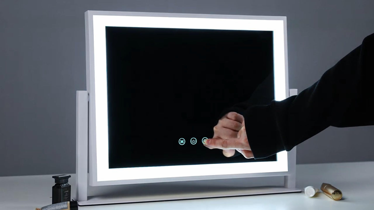 Hollywood Makeup Mirror with LED Lights & 360° Rotation