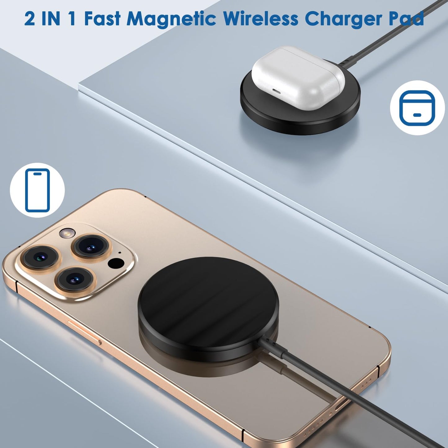 2 Pack Magnetic Wireless Charger for iPhone