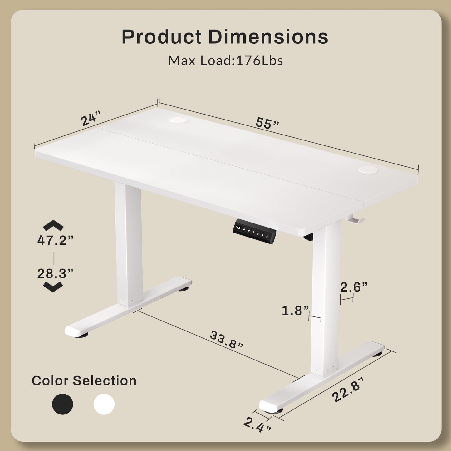 GallopFun Adjustable Height Electric Standing Desk