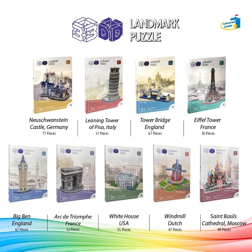 Eiffel Tower 3D Puzzle Model Kit for Adults
