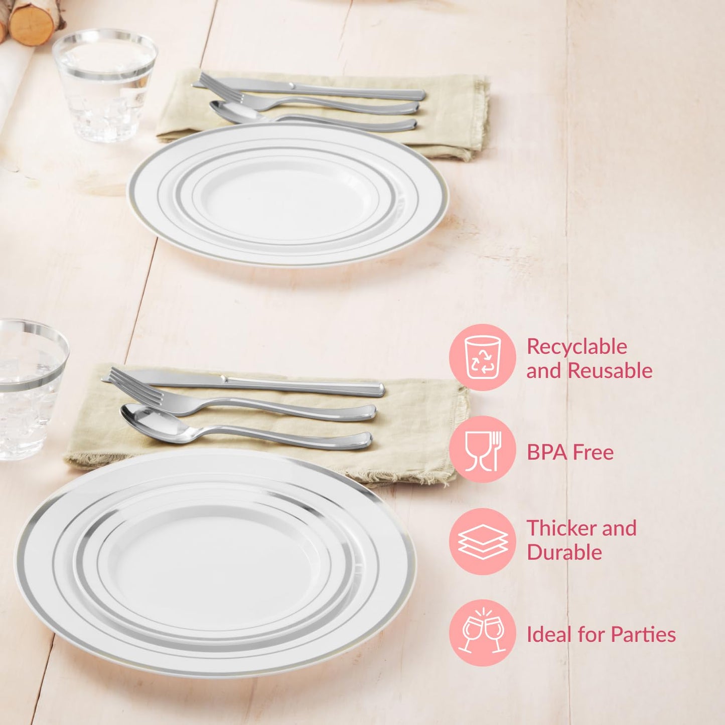 600 Piece Prestee Dinnerware Set for 100 Guests