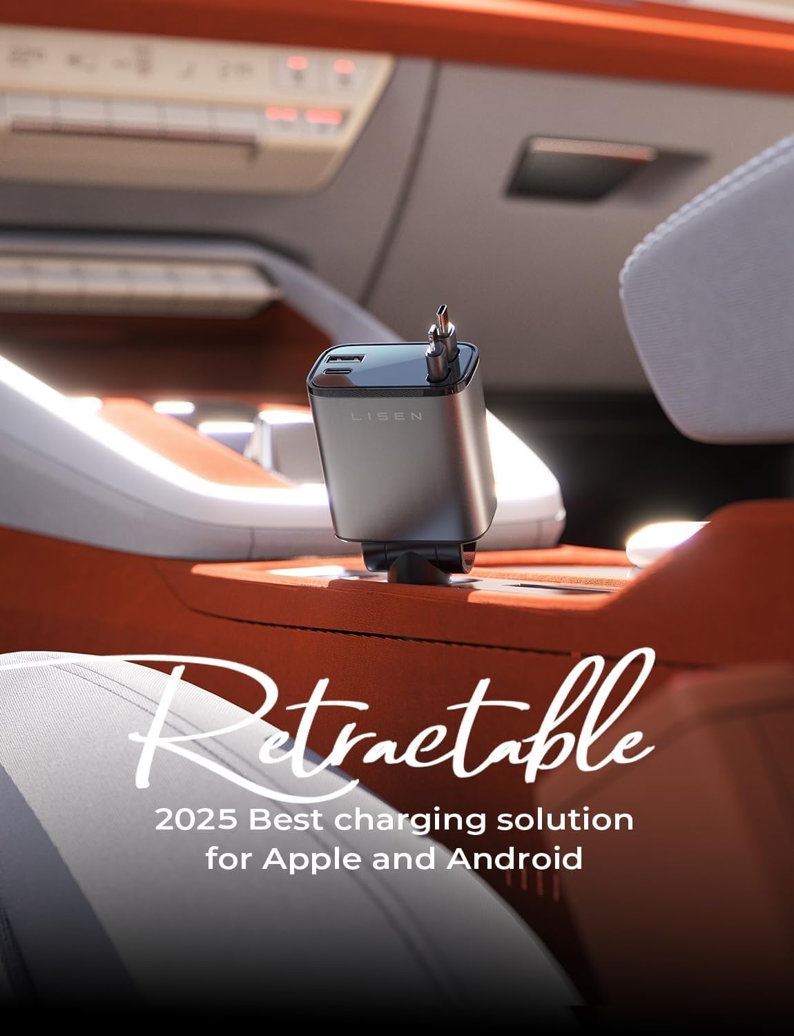 LISEN 69W USB C Car Charger for iPhone