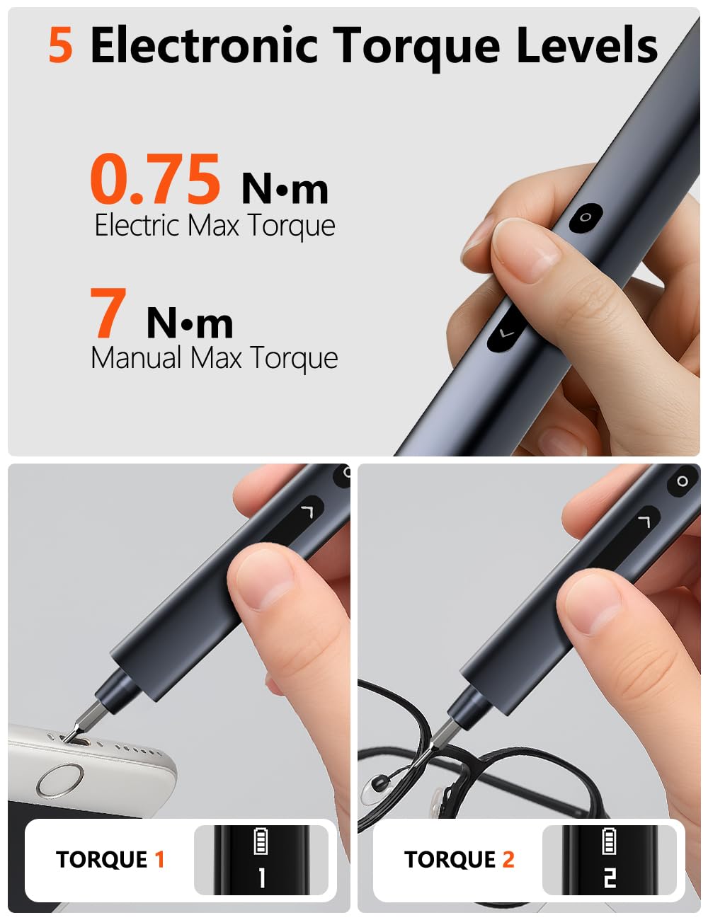 50-in-1 Electric Screwdriver Set for Electronics Repair