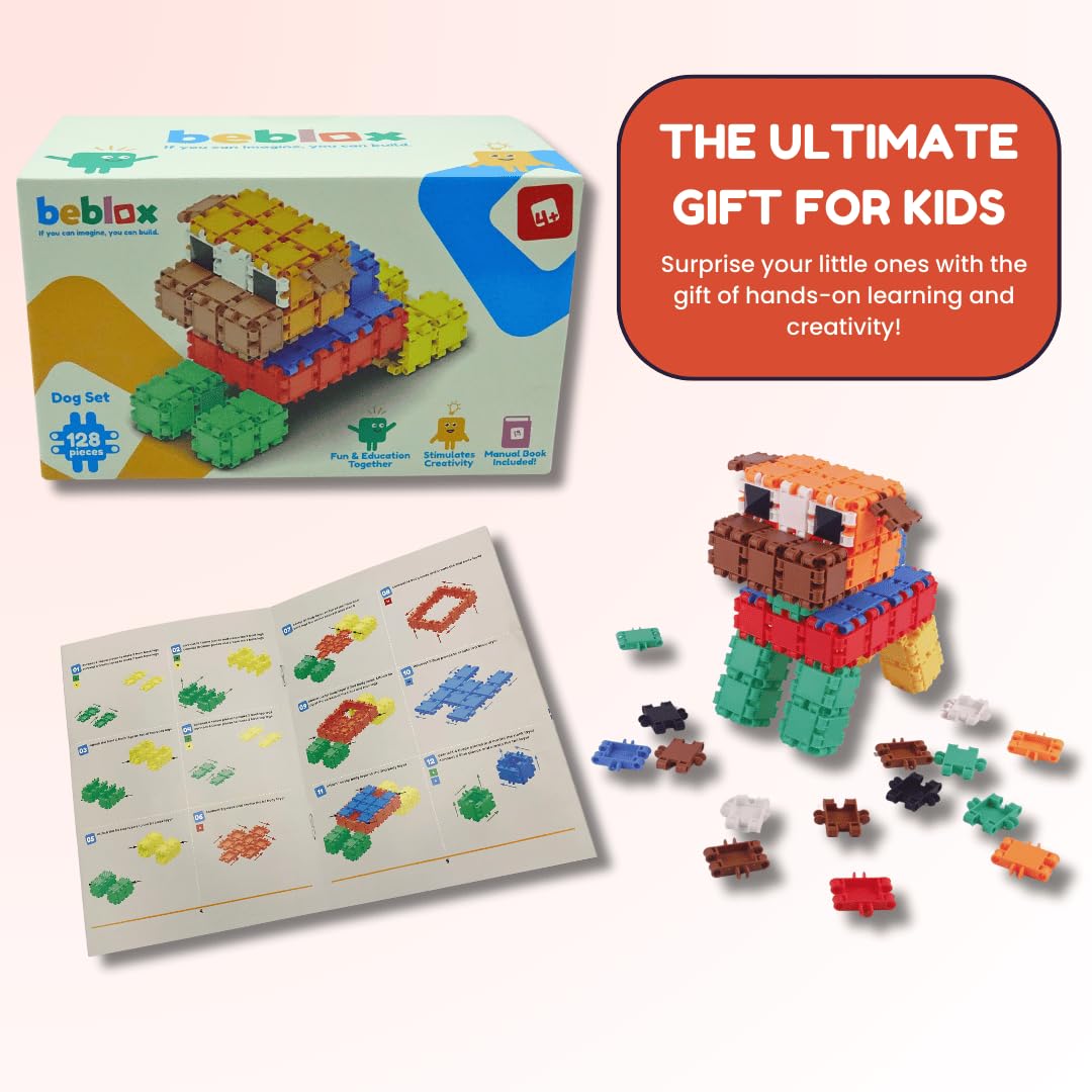 128-Piece Building Blocks Set for Kids STEM