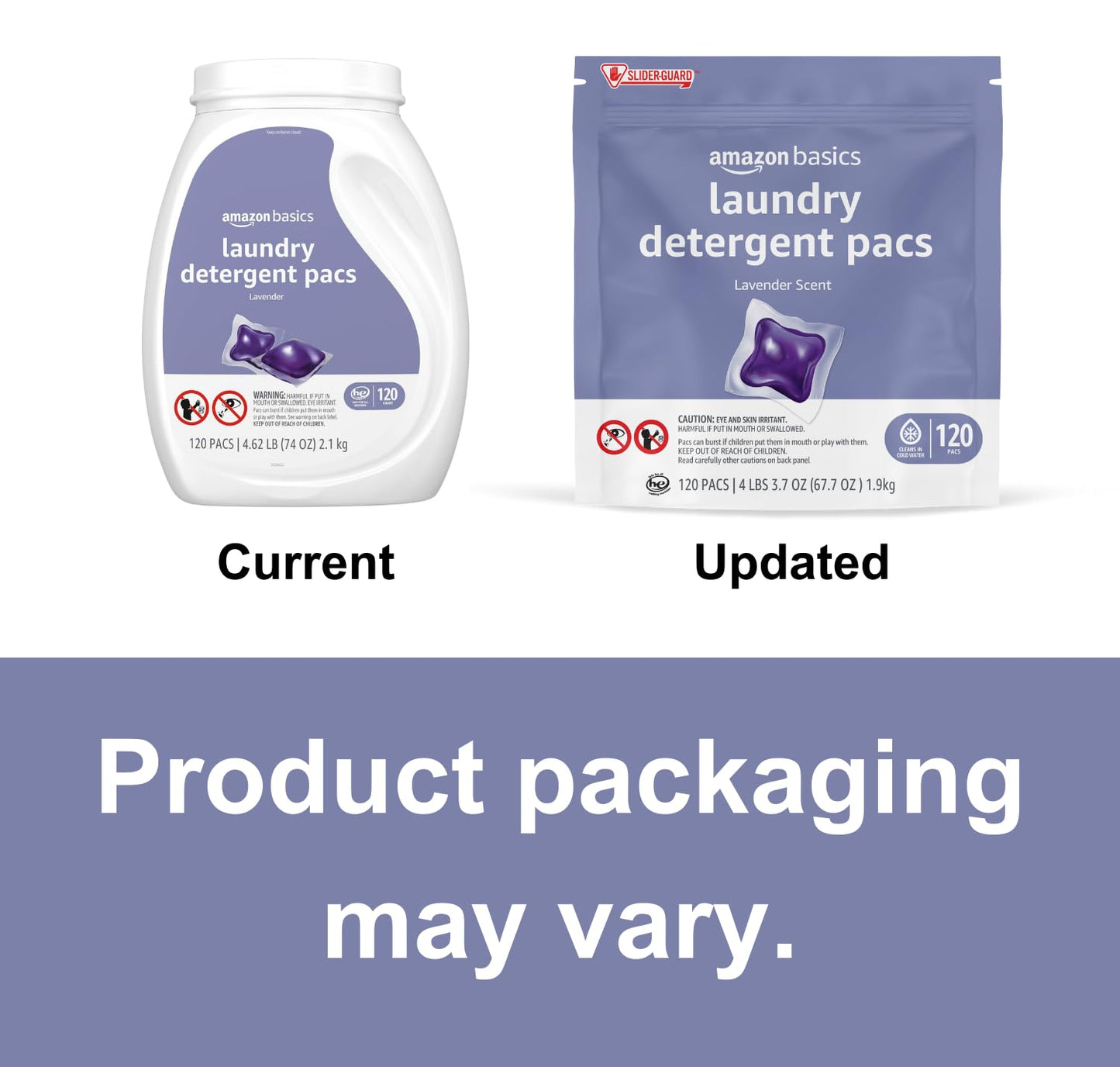 120 Pack Amazon Basics Laundry Detergent Pacs