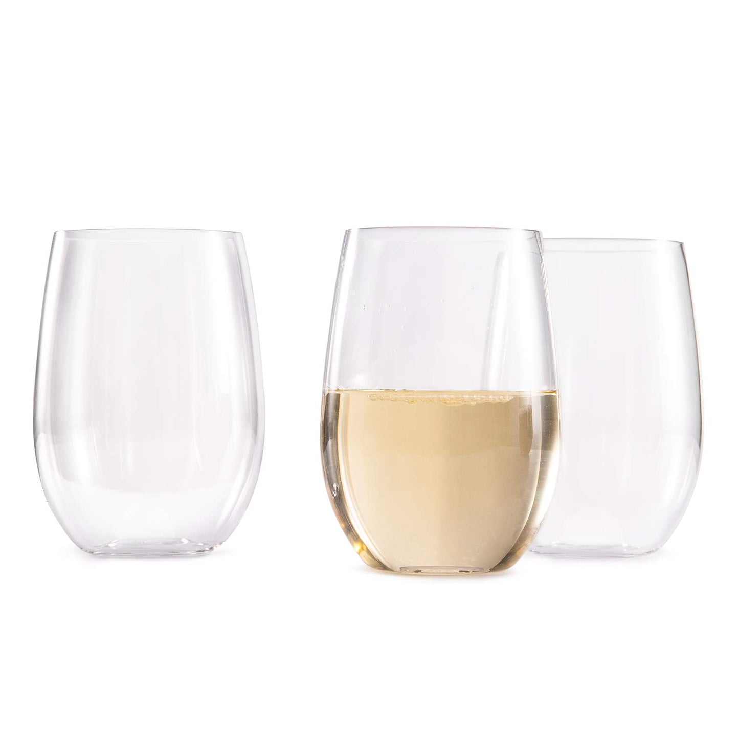 hotder Tritan Wine Glasses Set of 4,20 OZ Stemless BPA-Free Wine Glasses Upgraded,Outdoor Unbreakable Wine Glasses,Clear