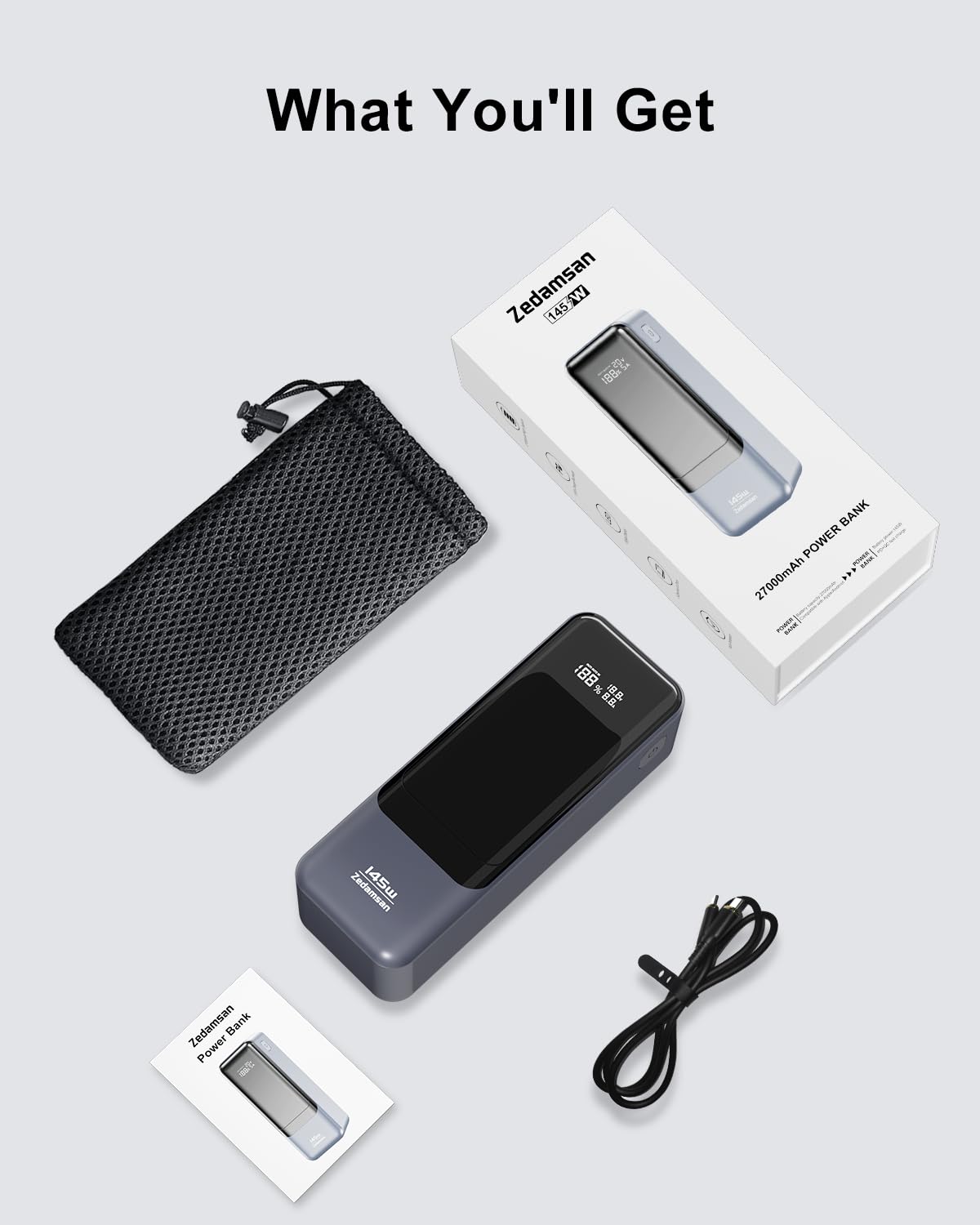 27000mAh Portable Laptop Power Bank Charger