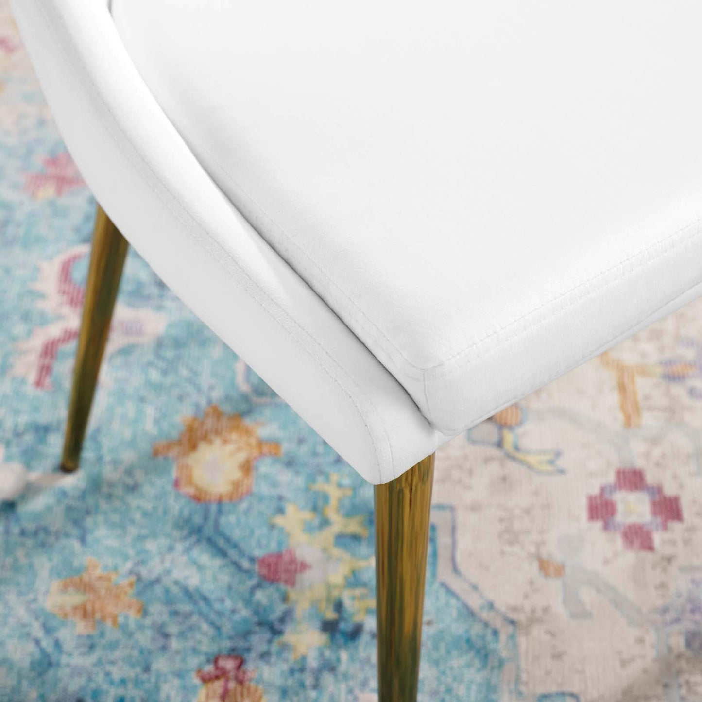 Modway Viscount Modern Accent Performance Velvet Dining Chair, White