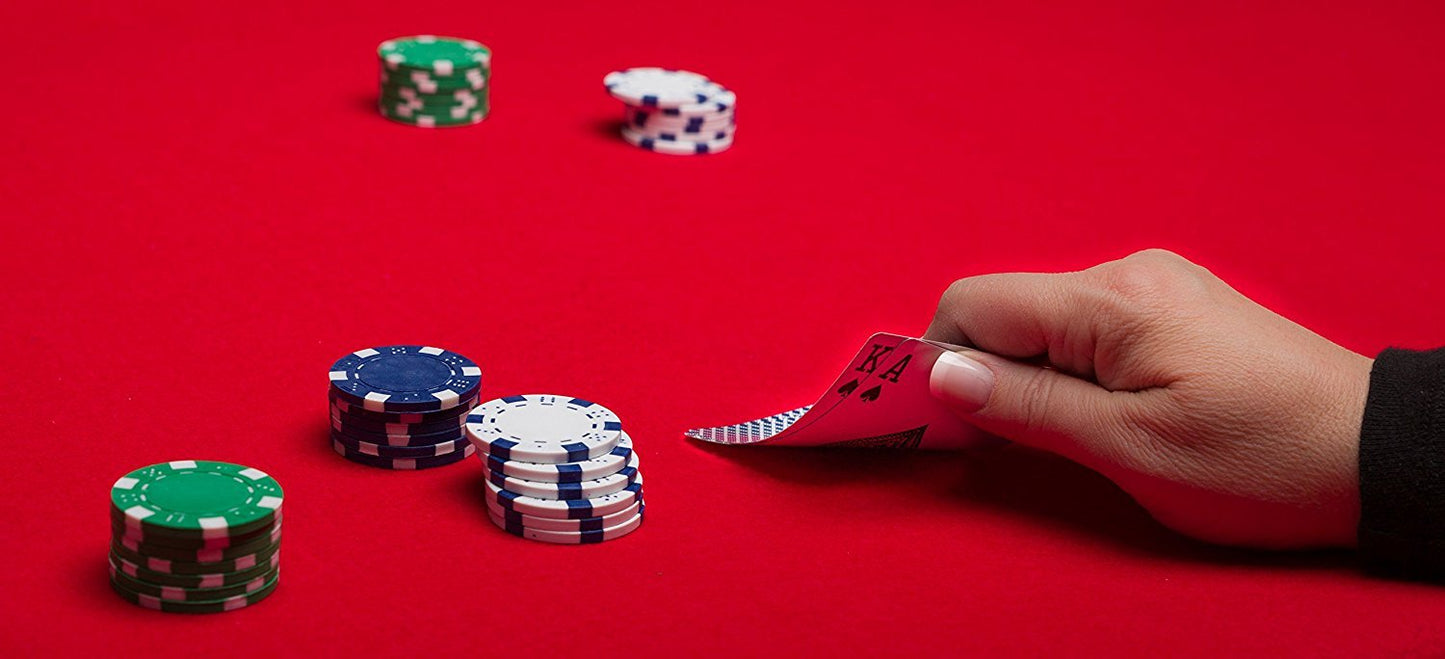 Bo Toys 300 Chip Dice Style Poker Set in Aluminum Case (11.5 Gram Chips), 2 Decks of Cards, 5 dice
