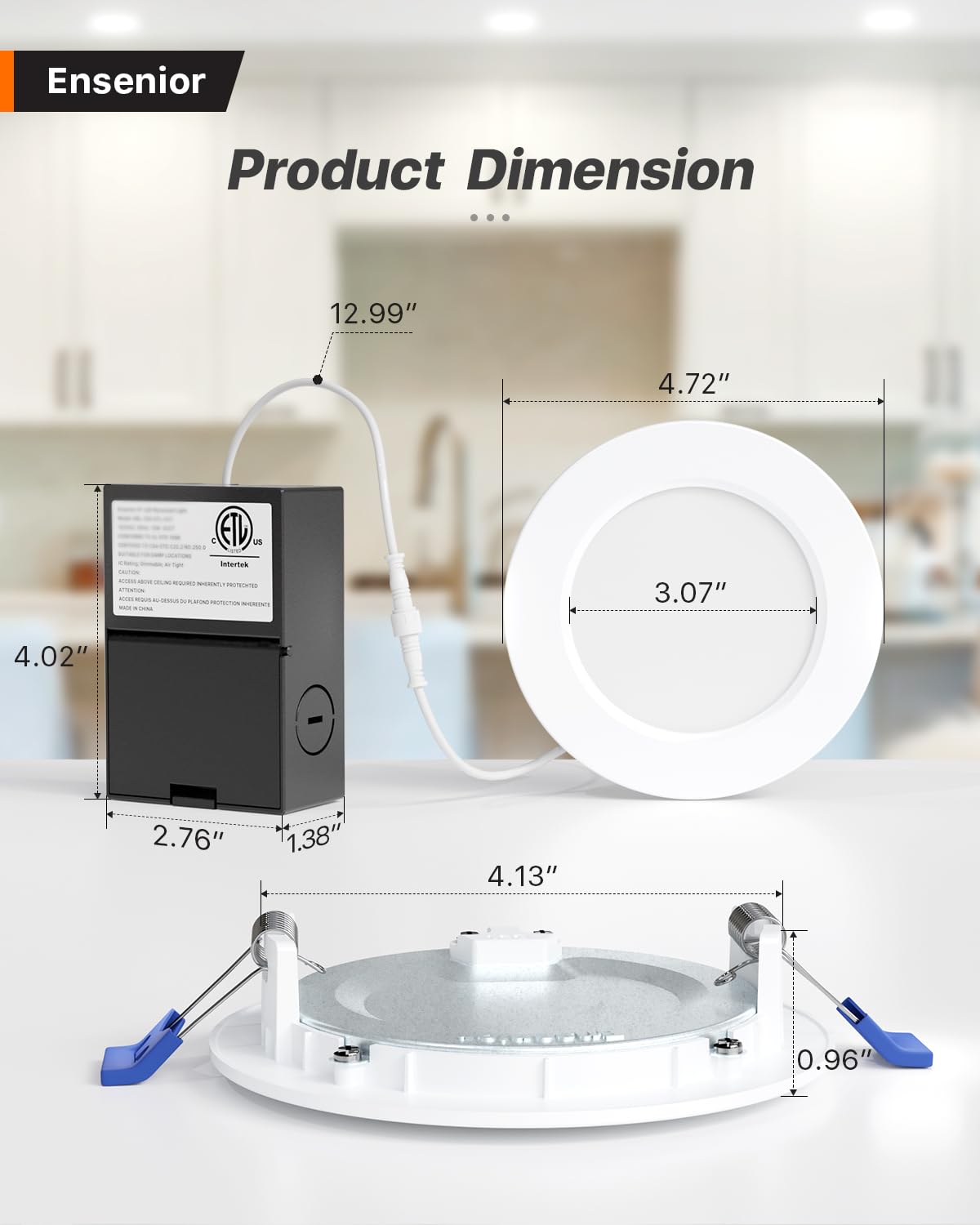 Dimmable 4 Inch LED Recessed Ceiling Lights