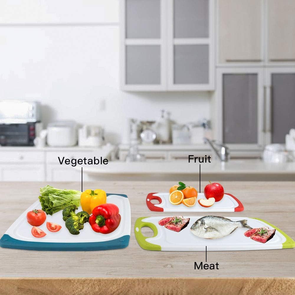 4-Pack Cutting Boards with Non-Slip Feet