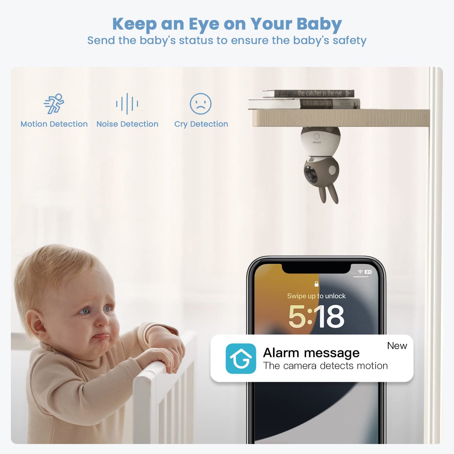ieGeek 2K Video Baby Monitor with Night Vision